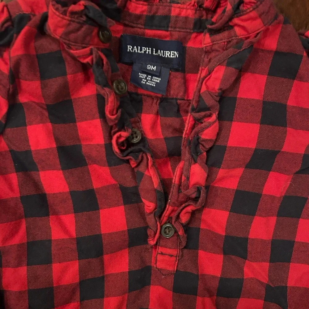 Ralph Lauren Red and Black Plaid Dress Like-New Condition 9M